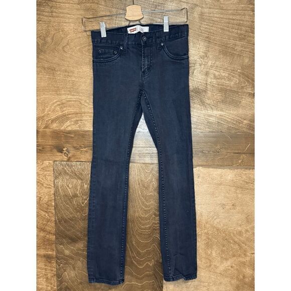 Levi Strauss Boys 511 10 Reg Straight Medium Wash Denim Stretch Adjustable Waist - Picture 1 of 4